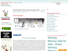 Tablet Screenshot of cartoon-coloring-page.com